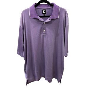 FootJoy Men's 2XL Purple Golf Polo Shirt Short Sleeve Collared Casual